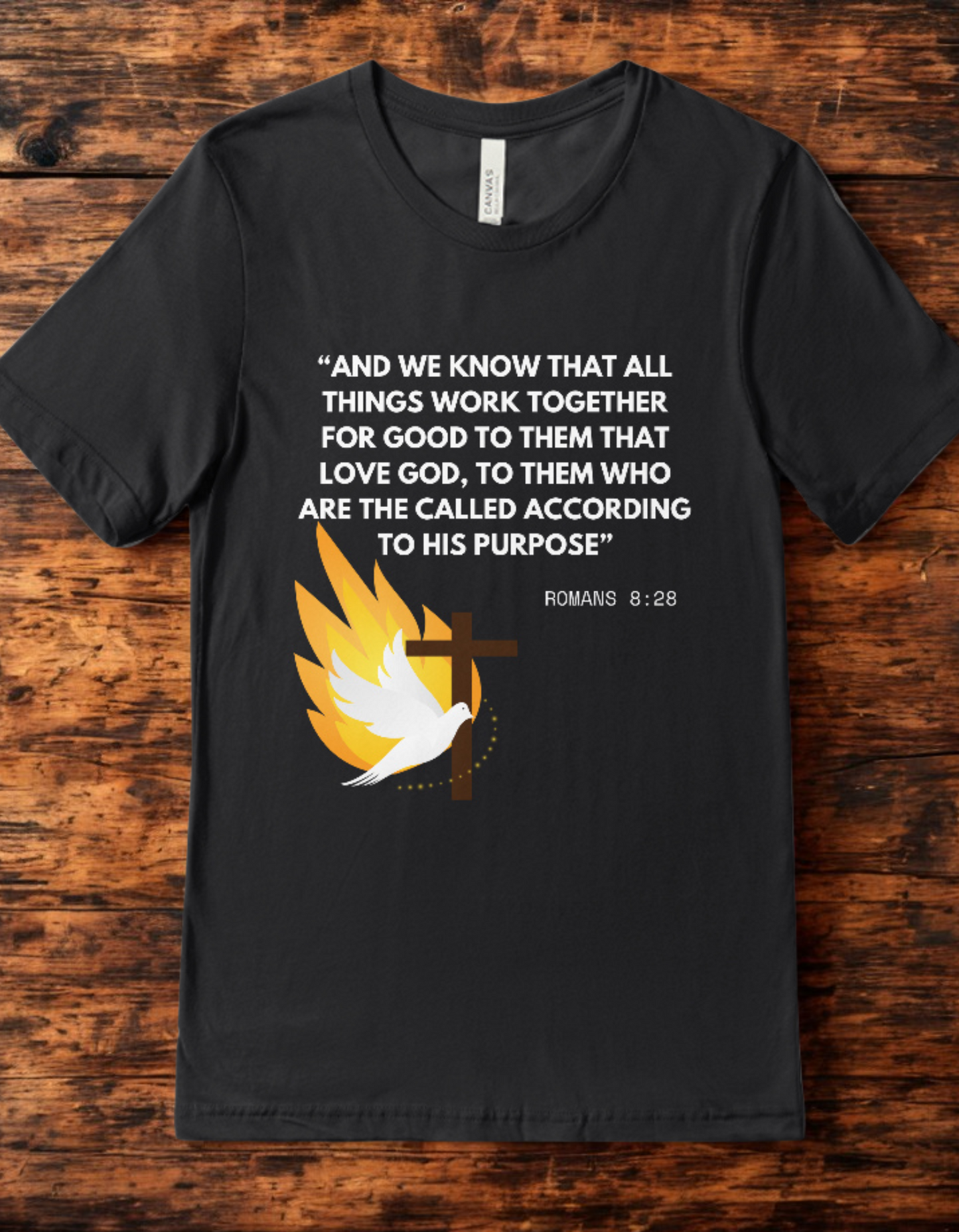 100% Organic Cotton Men T-shirt - Romans 8:28