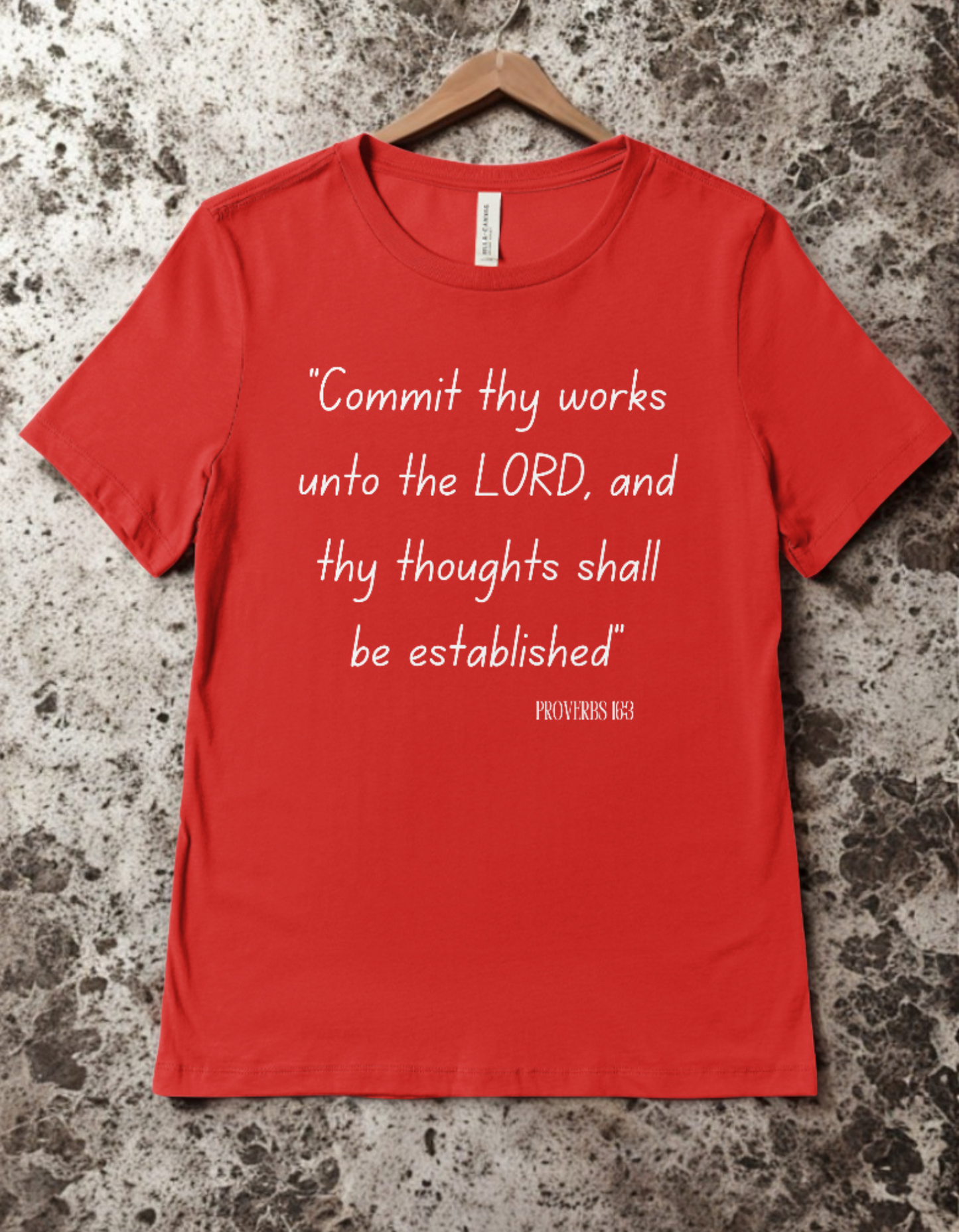 Organic Cotton Men T-Shirt - Proverbs 16:3