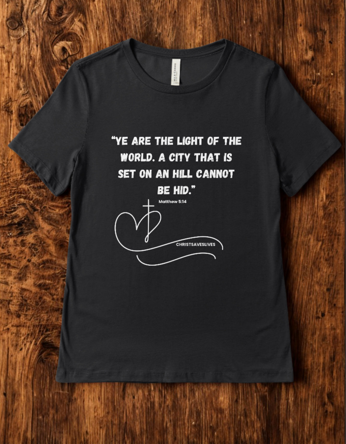 Organic Cotton Men T-Shirt - Matthew 5:14