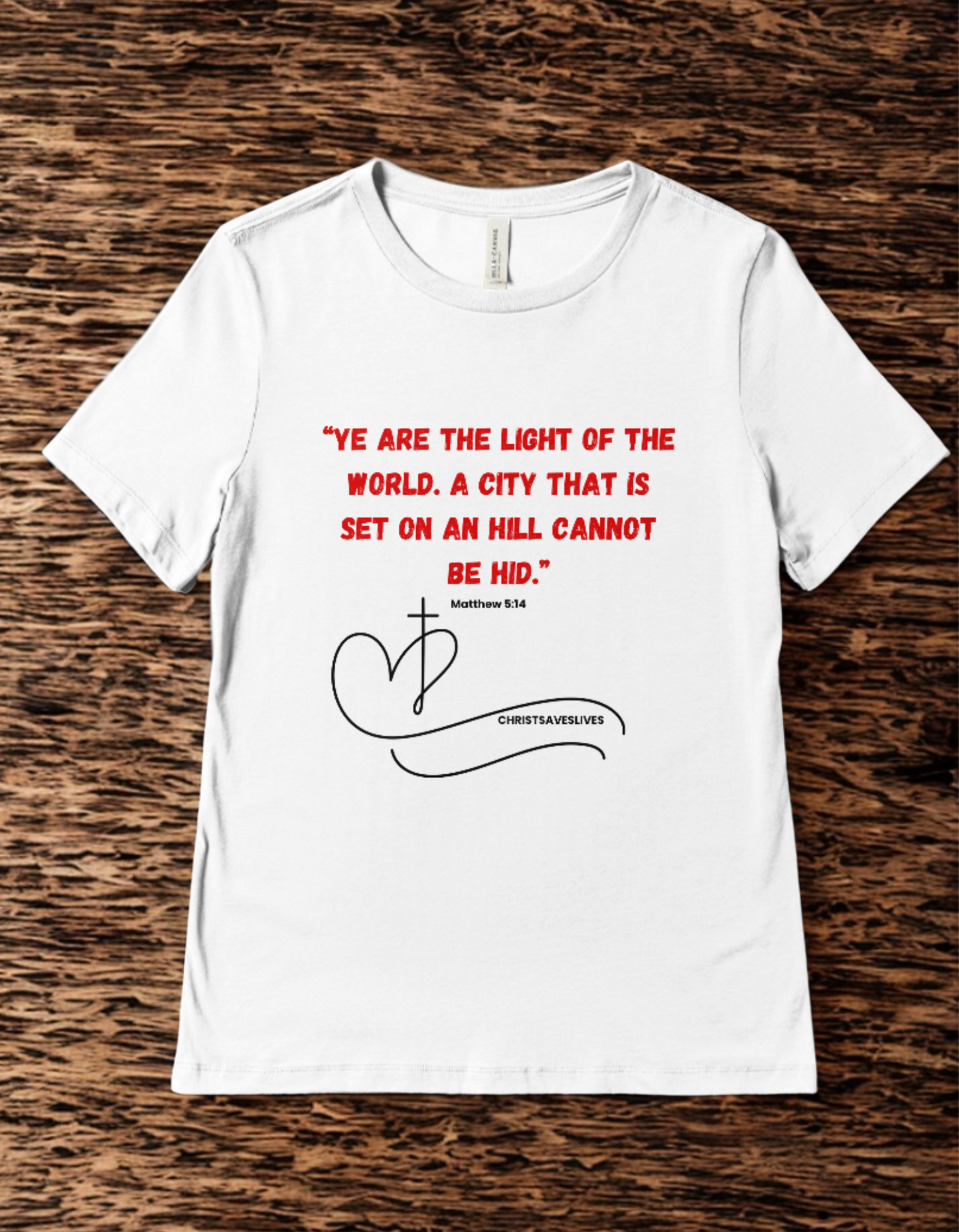 Organic Cotton Men T-Shirt - Matthew 5:14