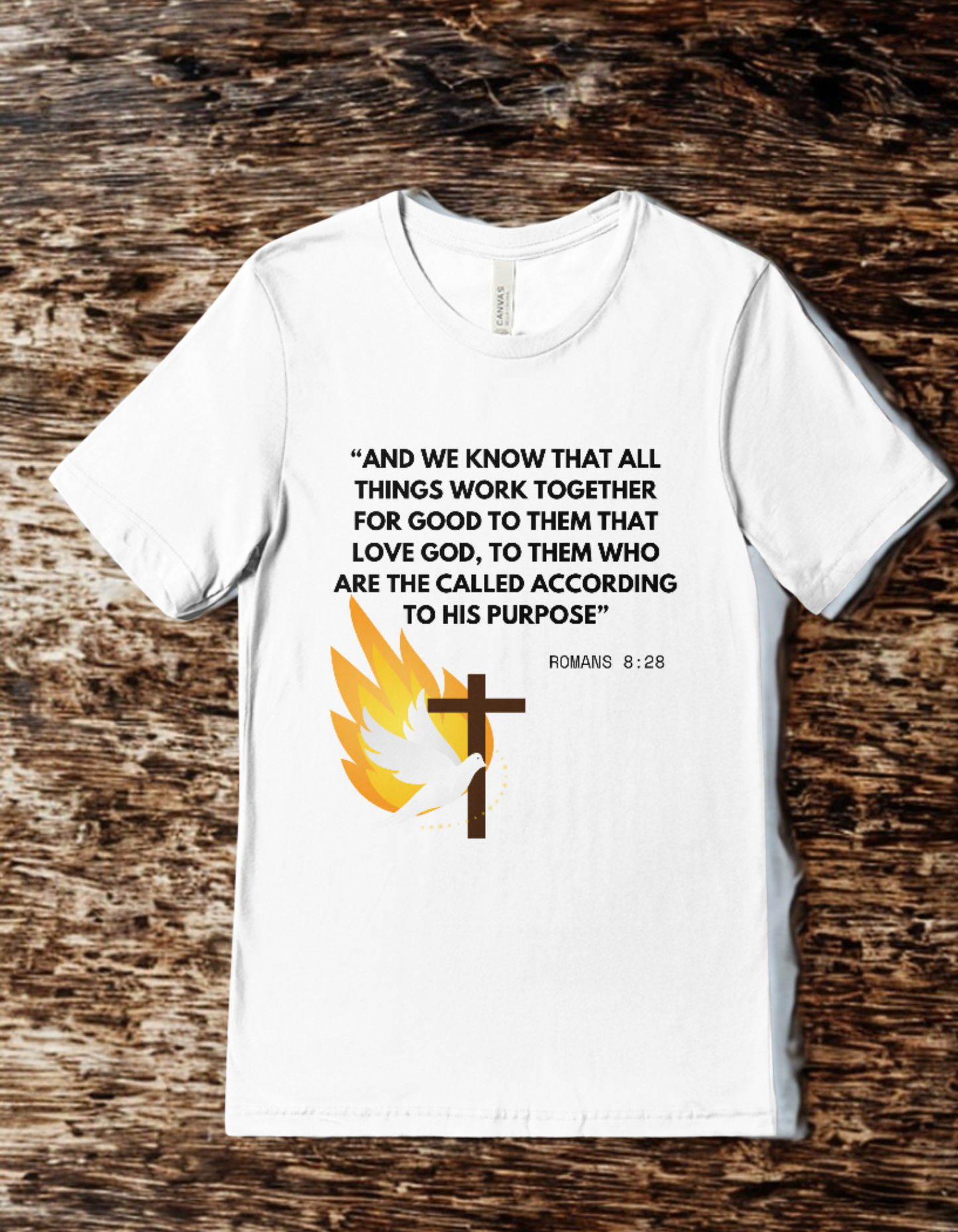 100% Organic Cotton Men T-shirt - Romans 8:28