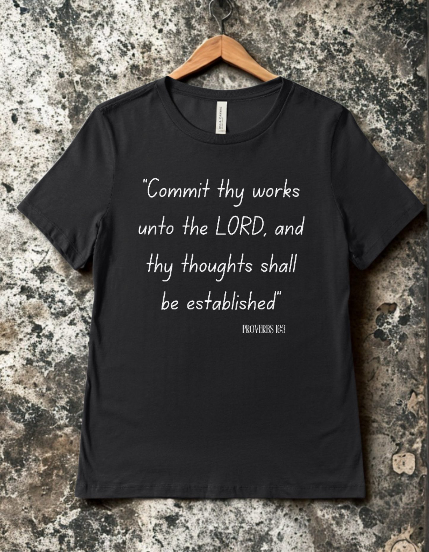 Organic Cotton Men  T-Shirt - Proverbs 16:3