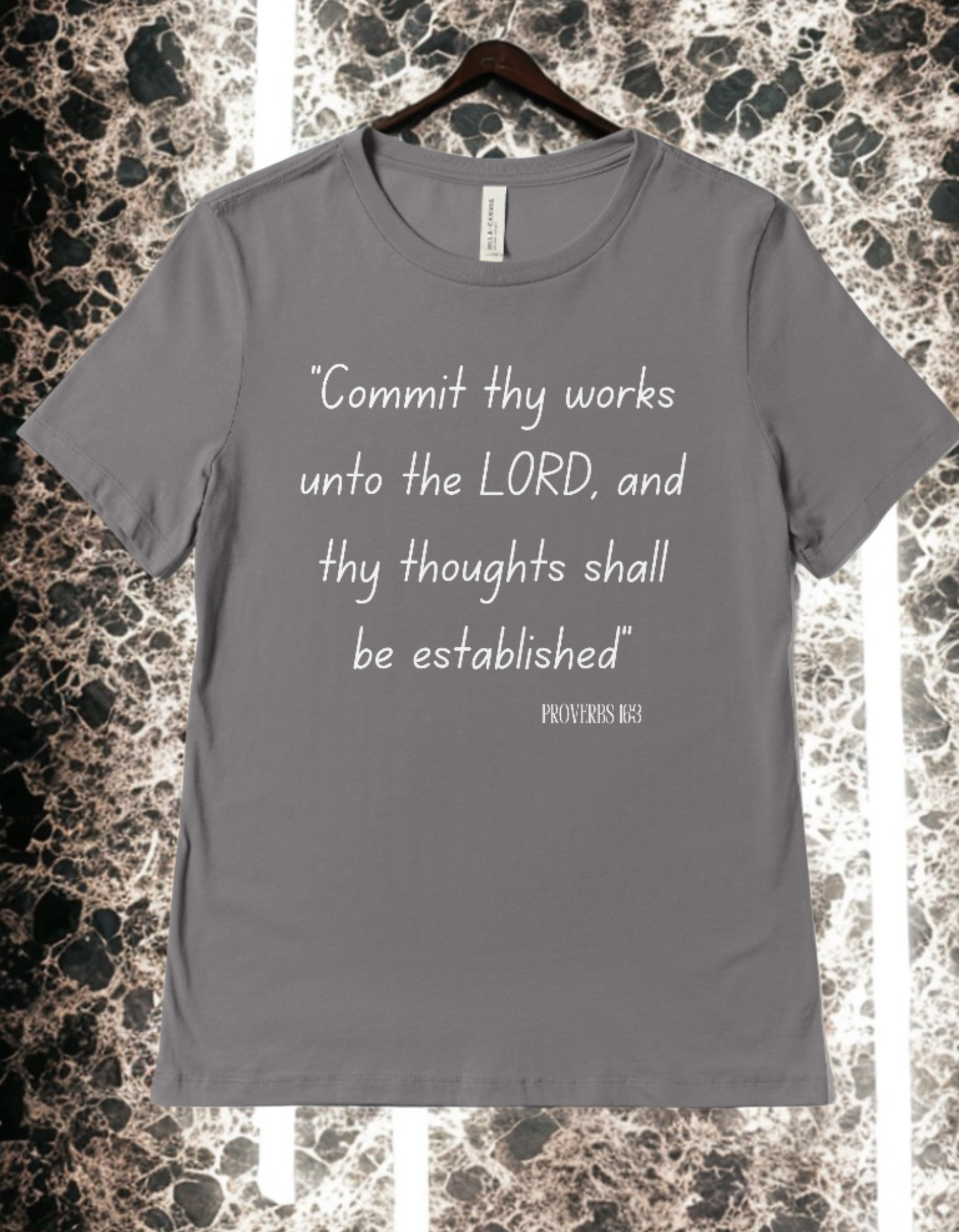 Organic Cotton Men  T-Shirt - Proverbs 16:3